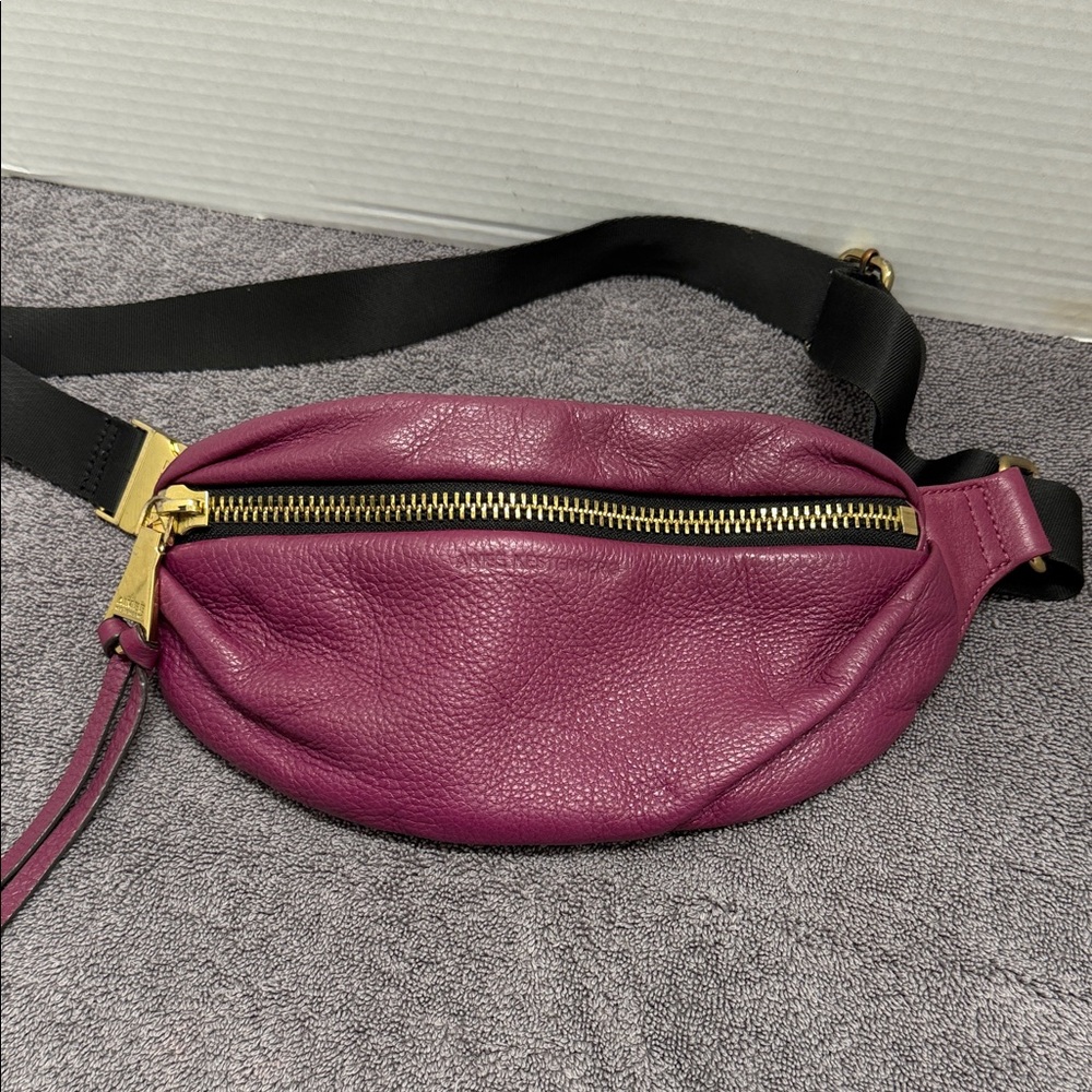 AIMEE KESTENBERG Leather Fanny Pack - Magenta / Plum